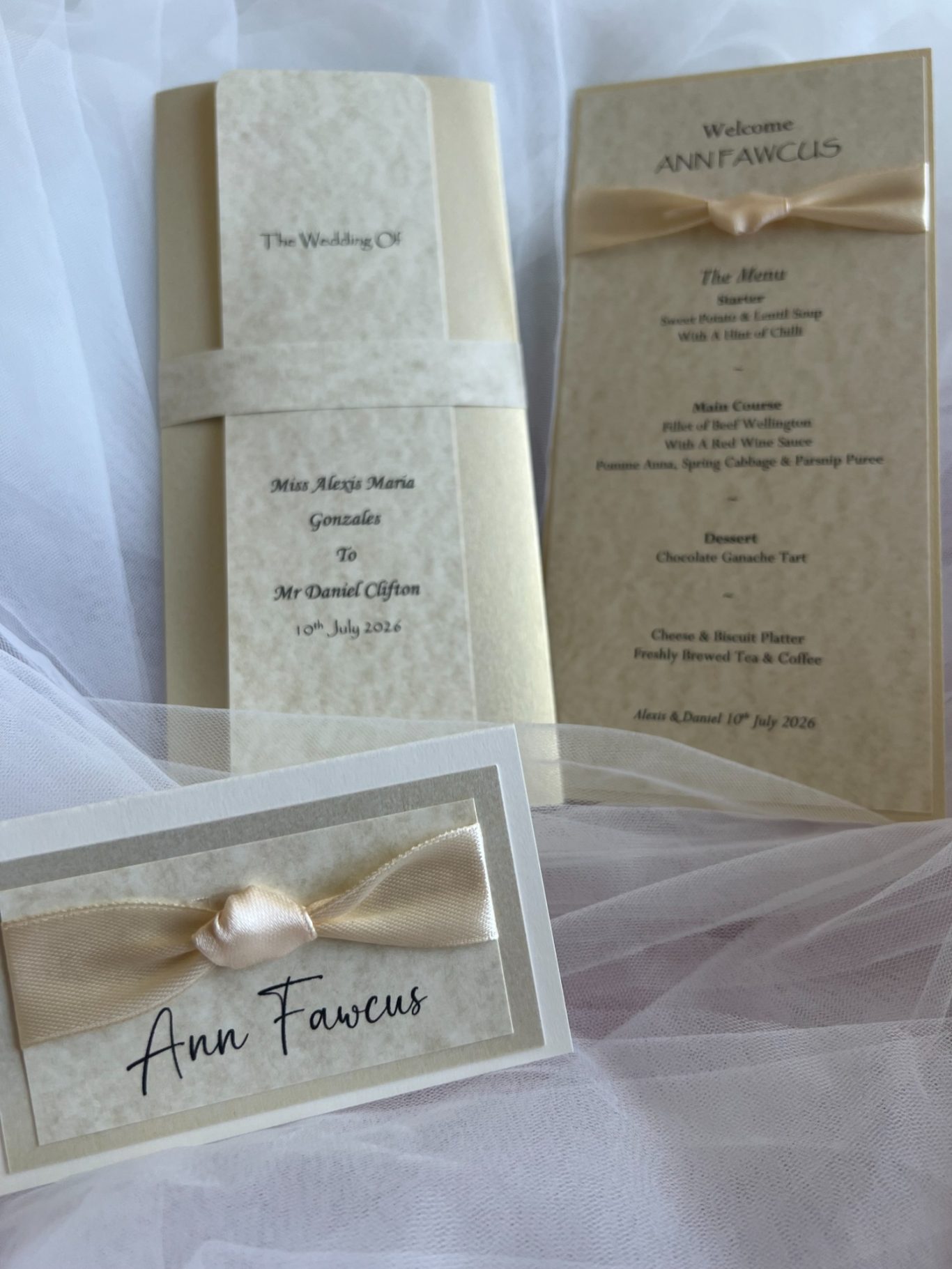 The Alexis Collection in gold & parchment