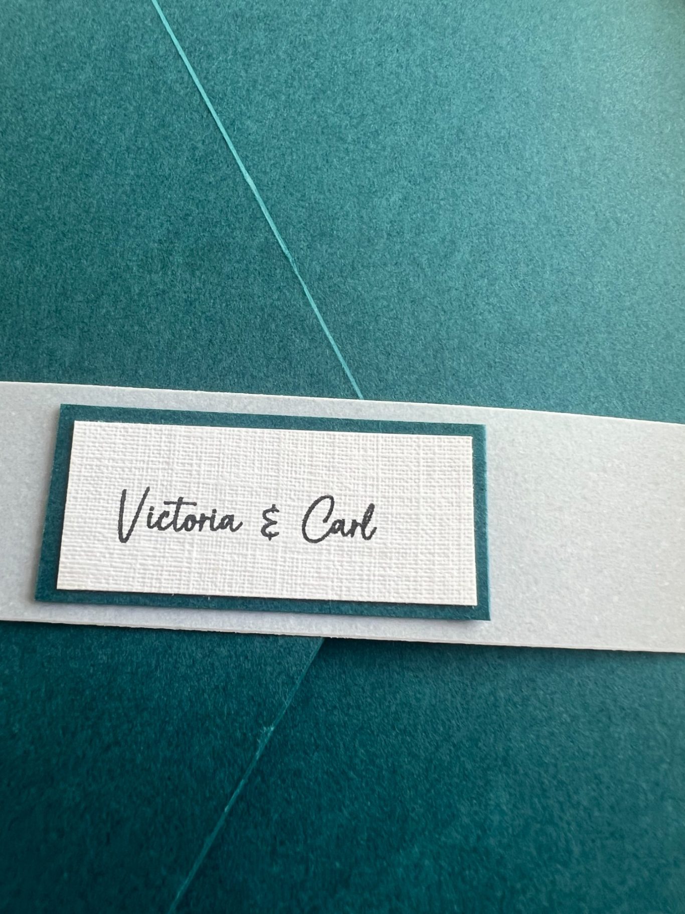 Pocketfold with customised vellum belly band £4.50