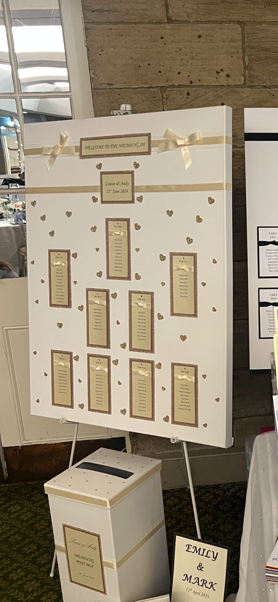 Canvas seating plan in The Decadence collection £65.00
