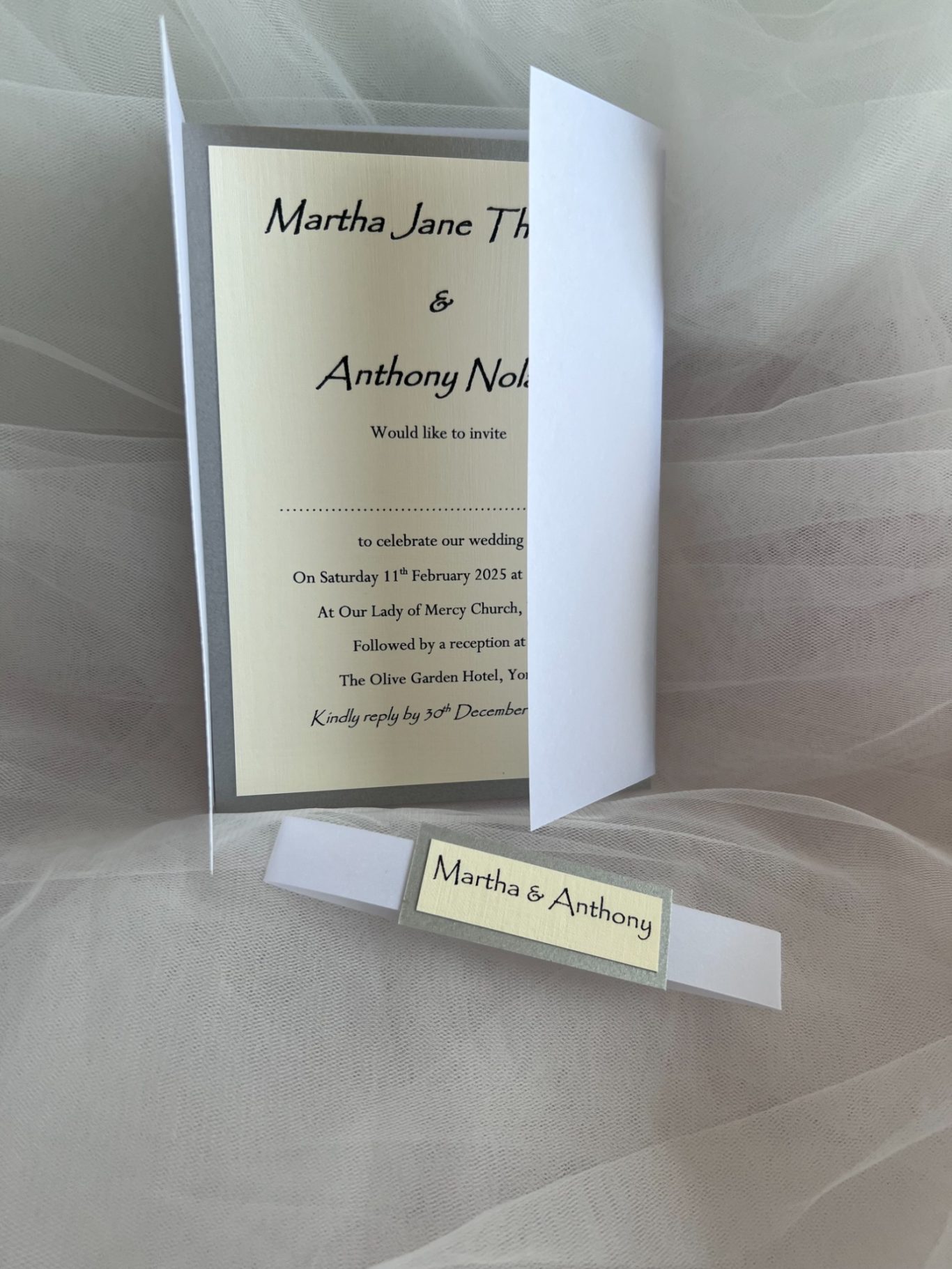 Customised vellum belly band