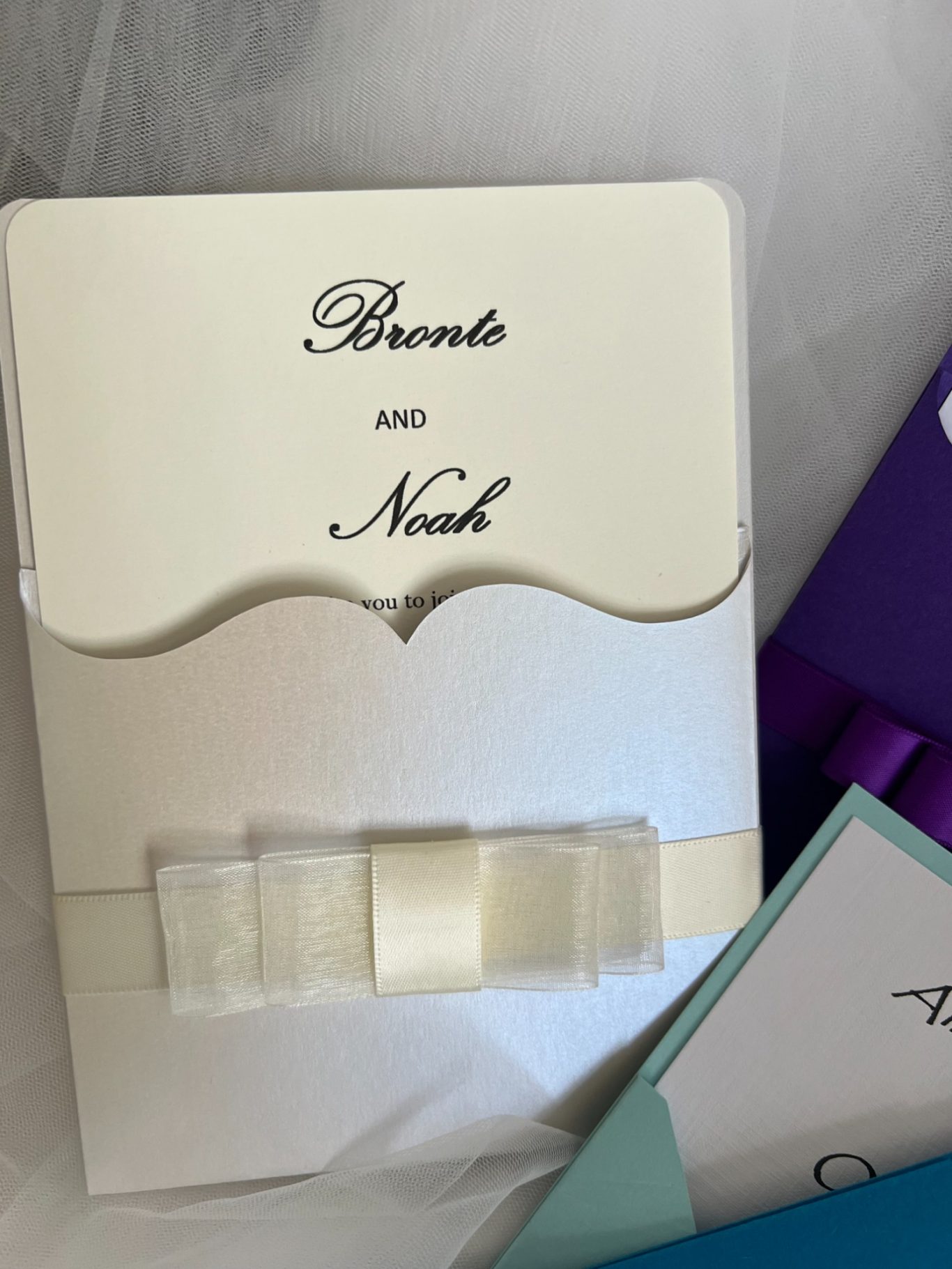 Pocket Sleeve gold pearlised card with smooth ivory insert