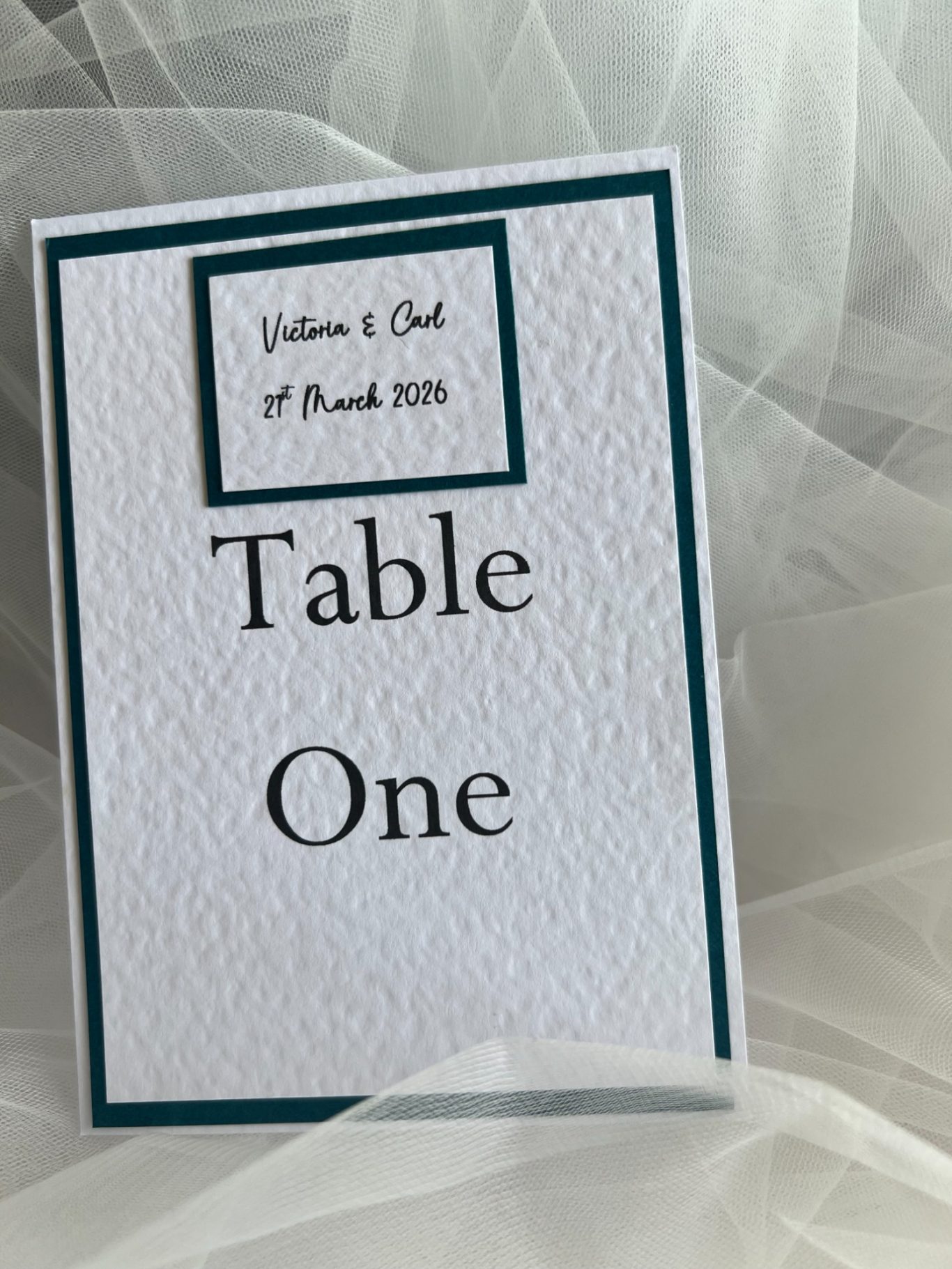 Table name/number £2.00 double sided