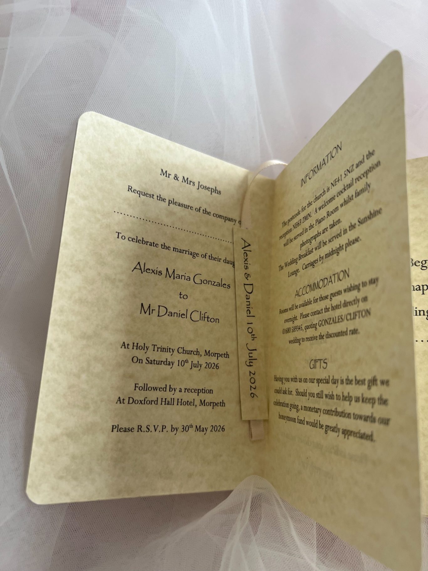 4 page Invitation £4.00