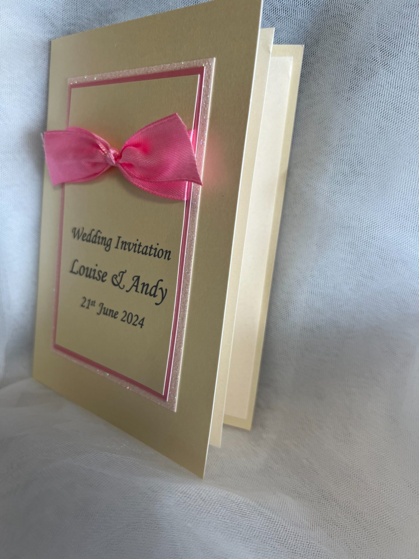Traditional invitation £4.00 including reply card/envelope