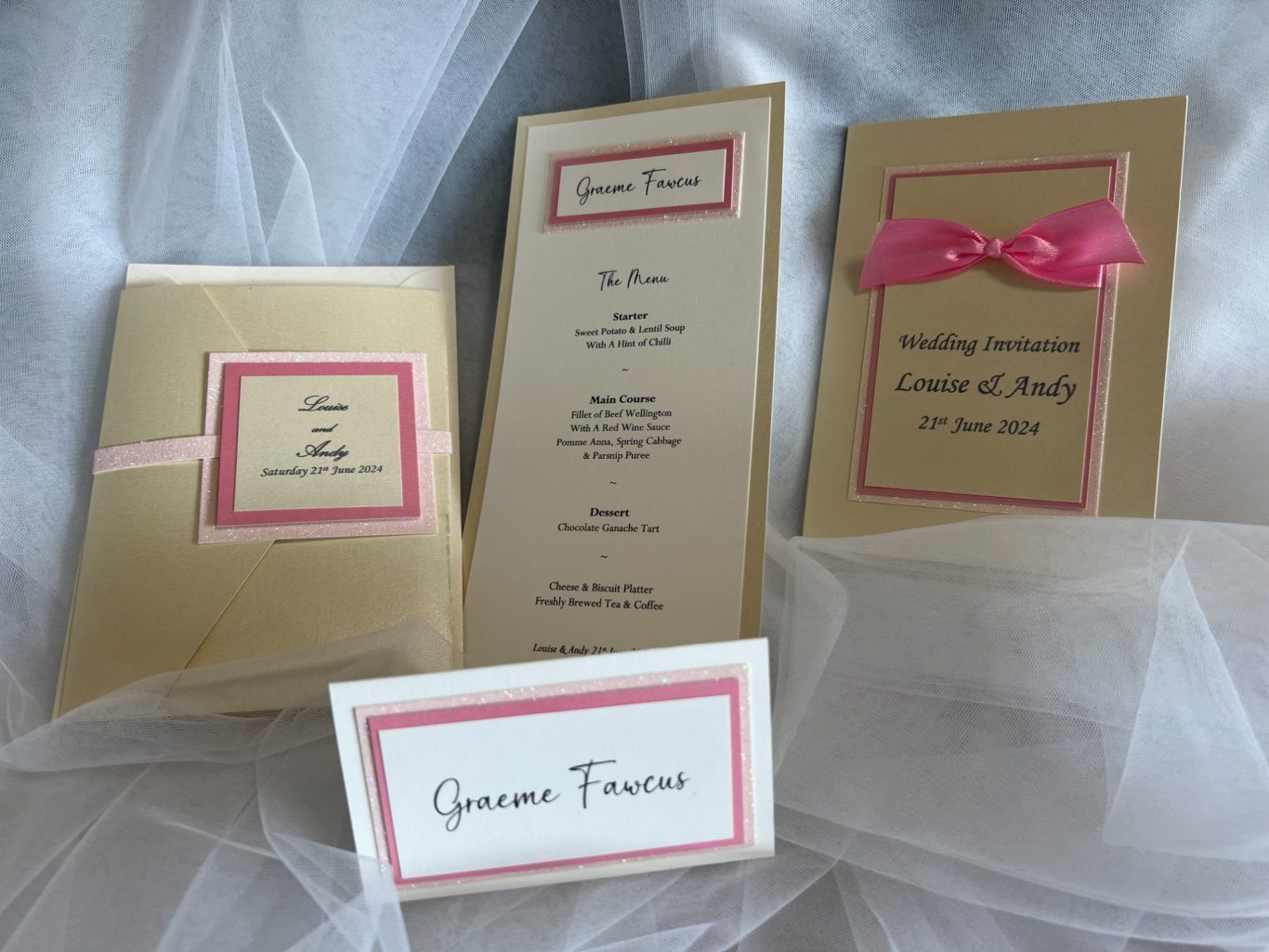 The Decadence Collection in pink glitter