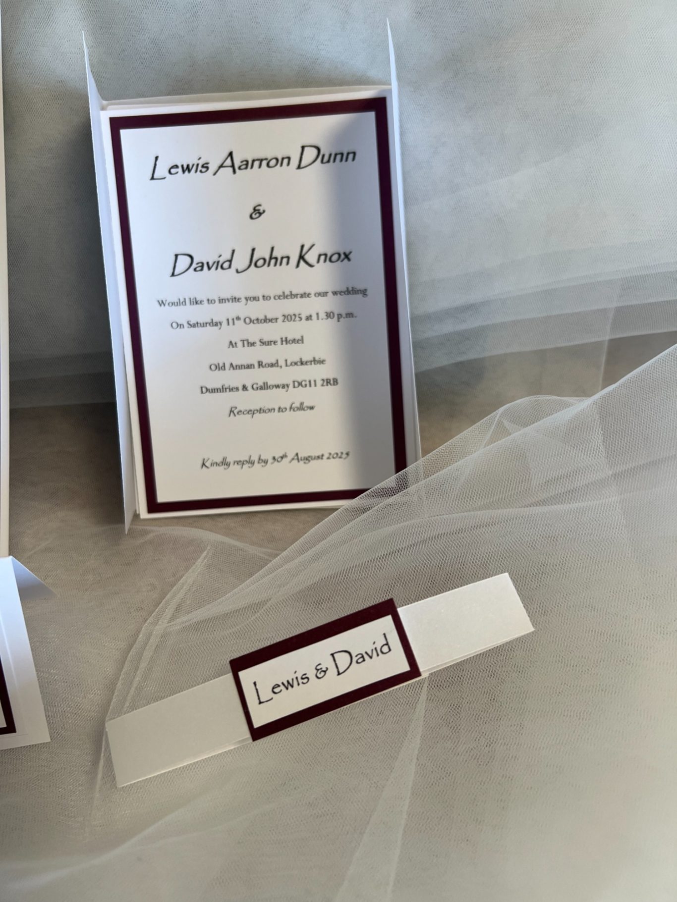 Customised vellum belly band