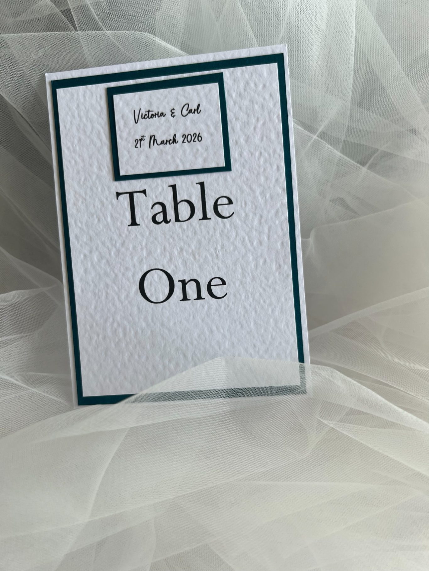 Table name/number £2.00 double sided