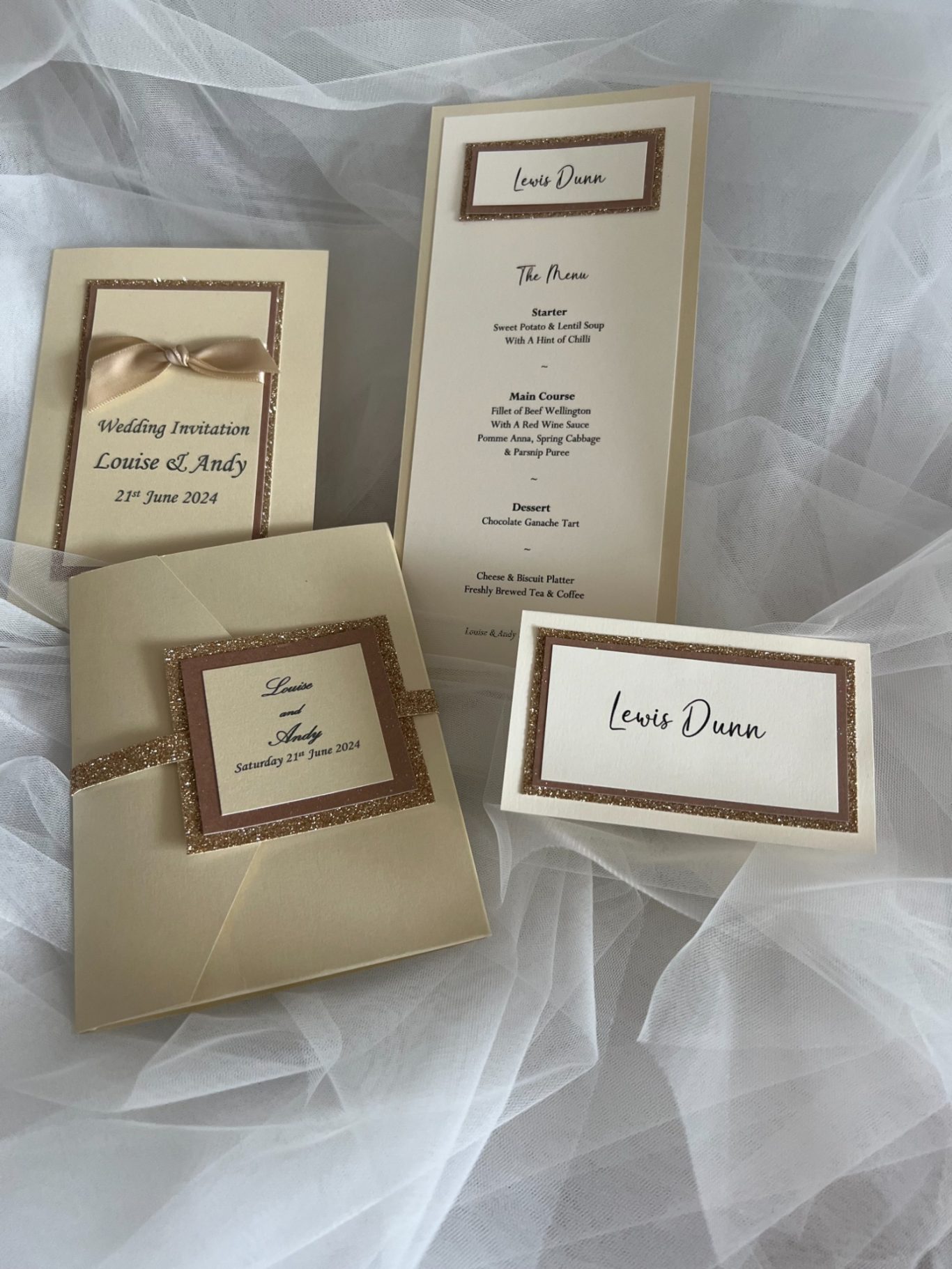 The Decadence Collection in gold glitter