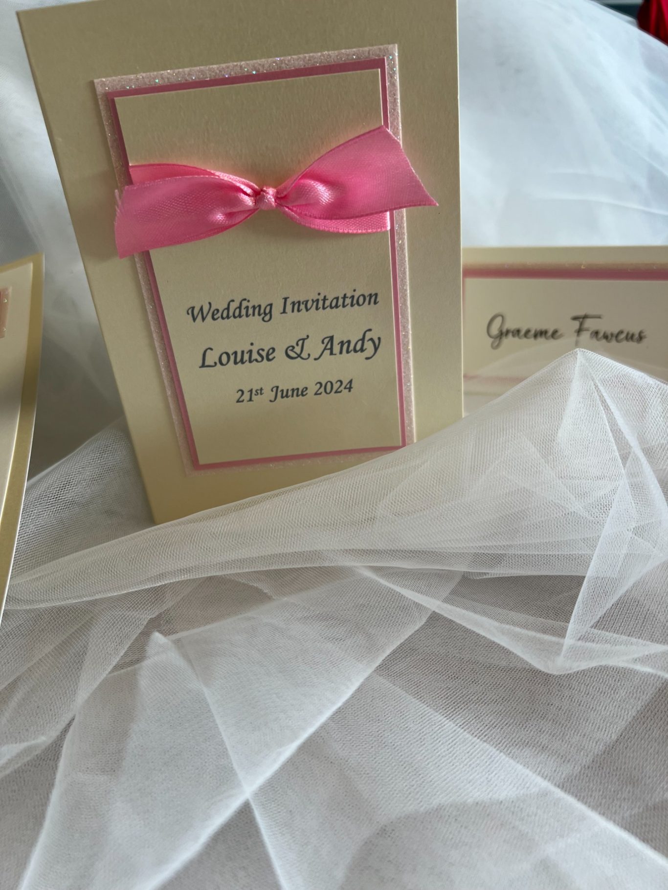 Traditional invitation £4.00 includes reply card/envelope