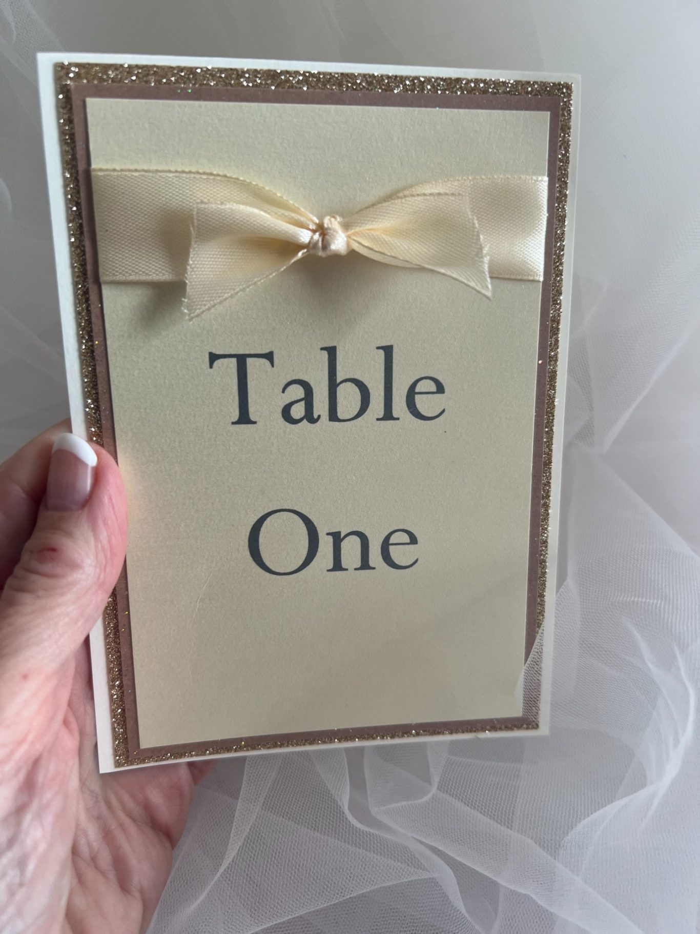 Table name/number card £2.00 double sided