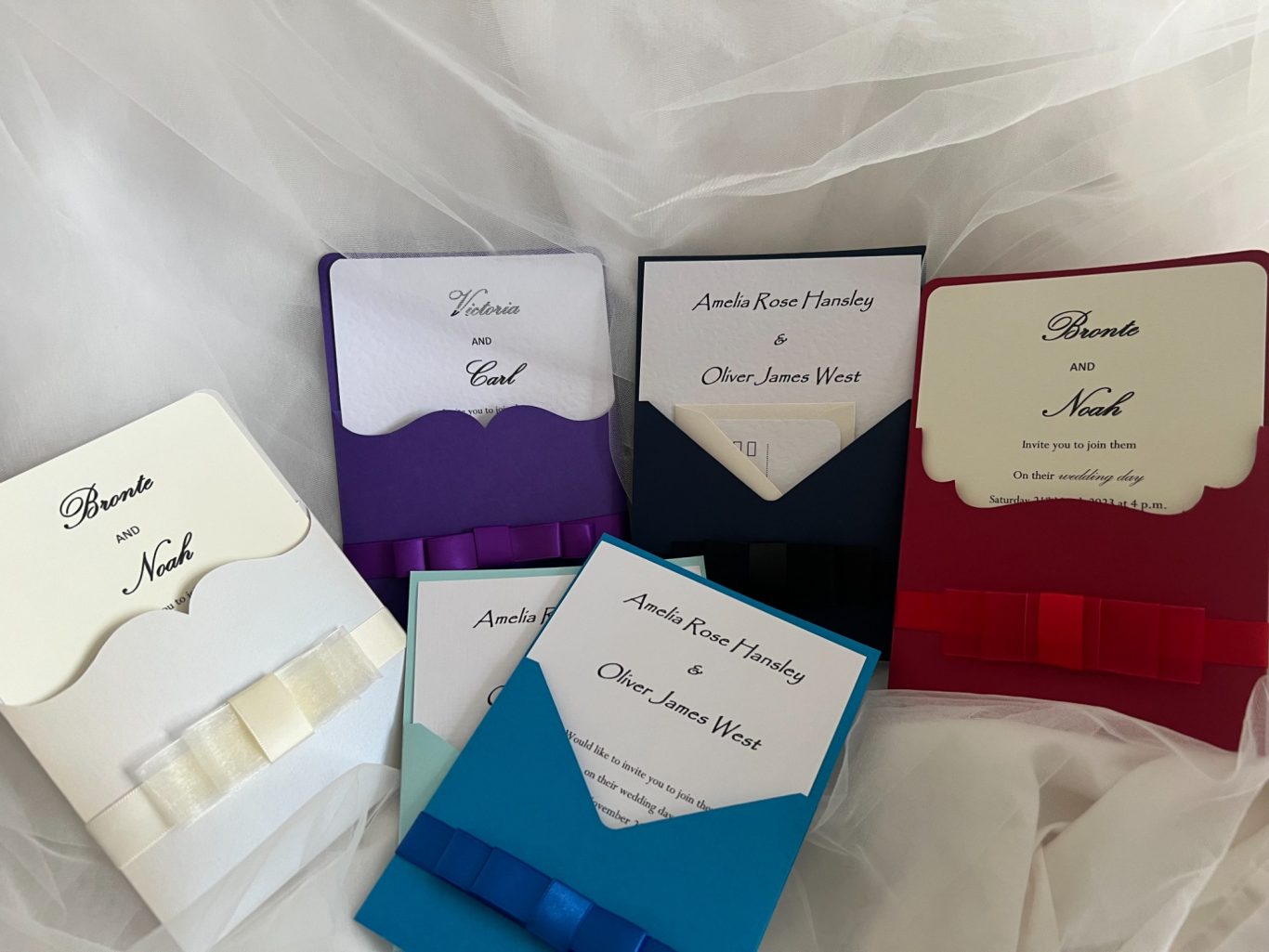 Selection of Pocket Sleeve Invitations